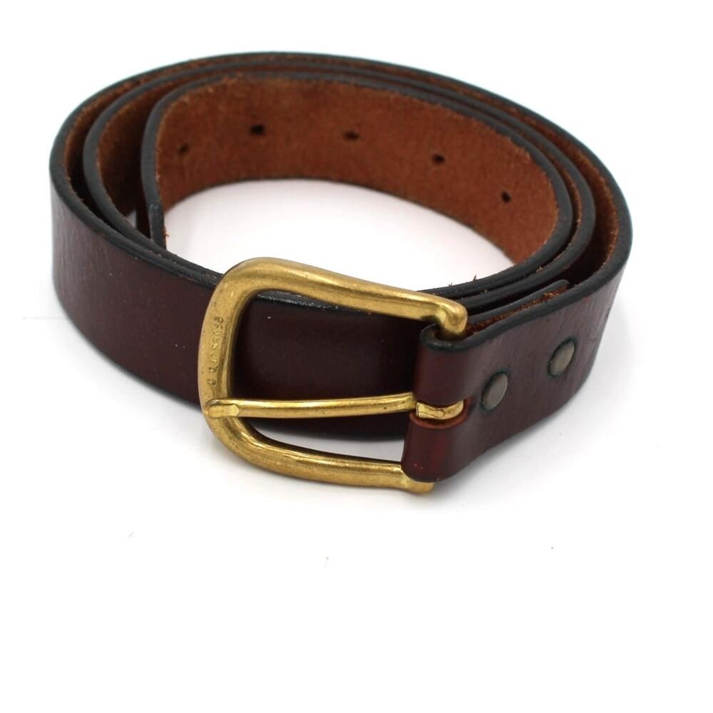 Red Wing Belt Mens 36 Brown Leather Brass Buckle USA Heritage Workwear Casual